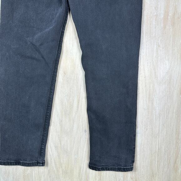 American Eagle Mom Jeans High Rise Black Stretch Slim Fit Casual Pants 2 SHORT - Picture 12 of 14